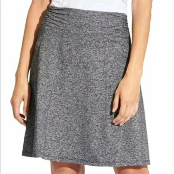 Athleta Women's Bodega Activewear Skirt Size XSP Heathered Charcoal Ruched Waist - Picture 3 of 6